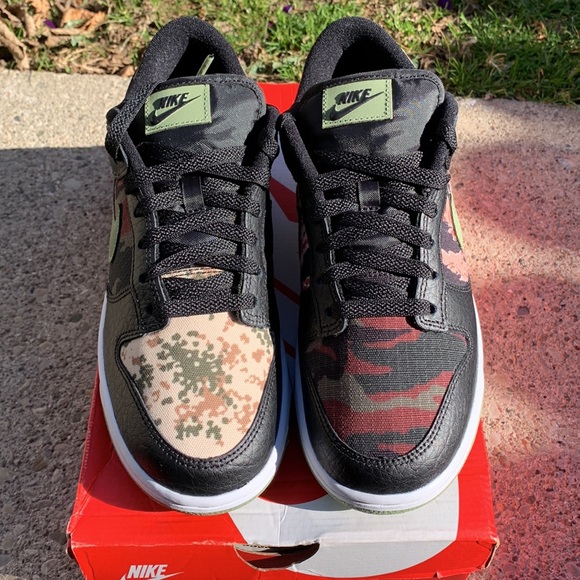 🪖 NEW Nike Dunk Low “Crazy Camo” SE Size 8 Men/ 9.5 Women - Picture 5 of 11